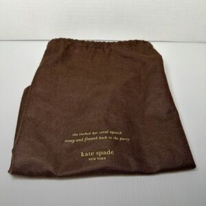 KATE SPADE Brown Dust Cover/Bag With Drawstring. 17”x 1 9” Pre-owned